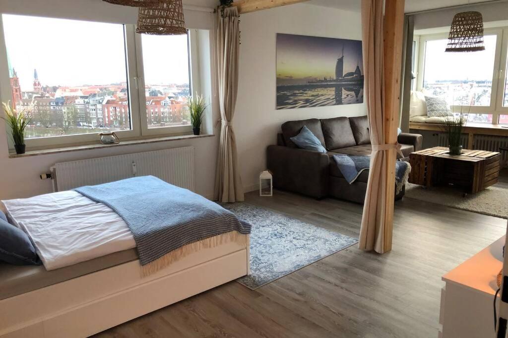 Yachtpanorama Weser Und Yachthafenblick 1 Zi 7Og Bremerhaven Luaran gambar