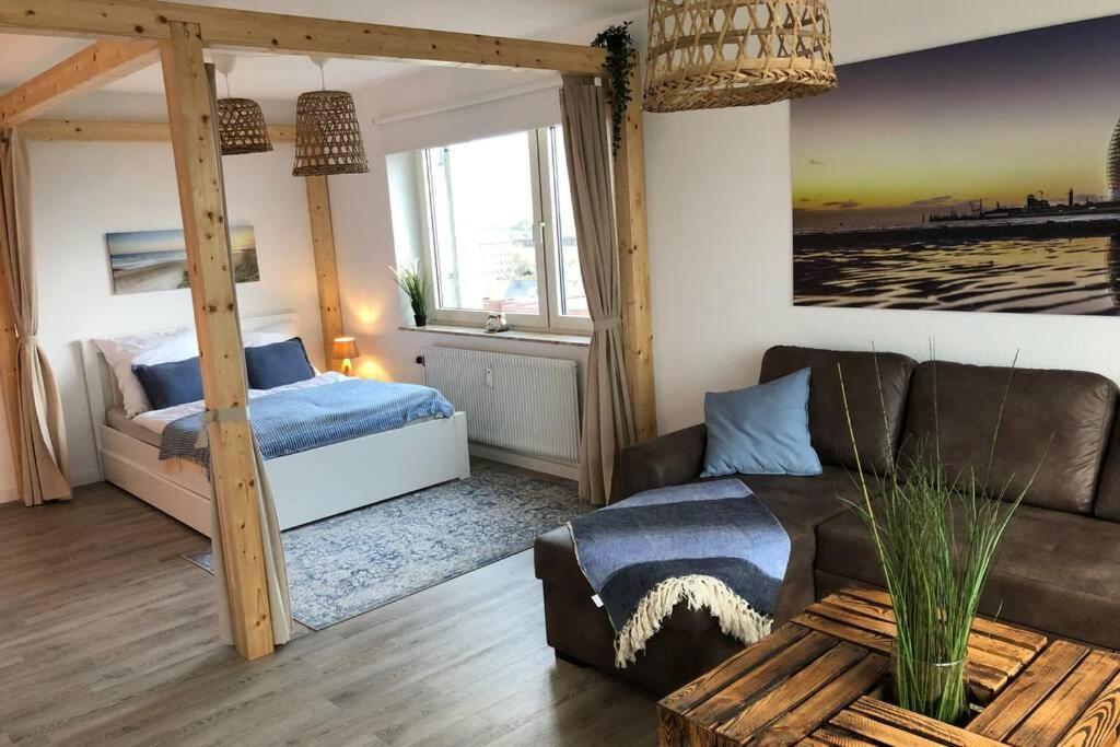 Yachtpanorama Weser Und Yachthafenblick 1 Zi 7Og Bremerhaven Luaran gambar